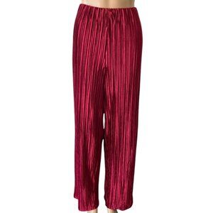 Alfani Mod Shimmer Velour Size L Wide Leg Pants